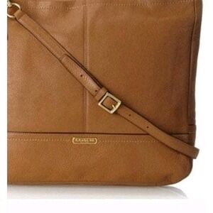 Coach Leather Hobo Shoulder/H Bag Tan Gold Creed E1373-F23293 - Designer #1487‎